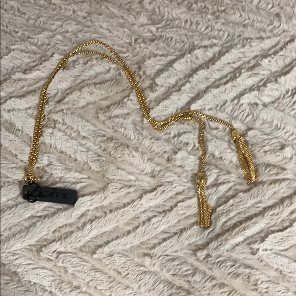 J. Crew Elegant Gold Lariat-Style Tassel Necklace - Picture 4 of 5